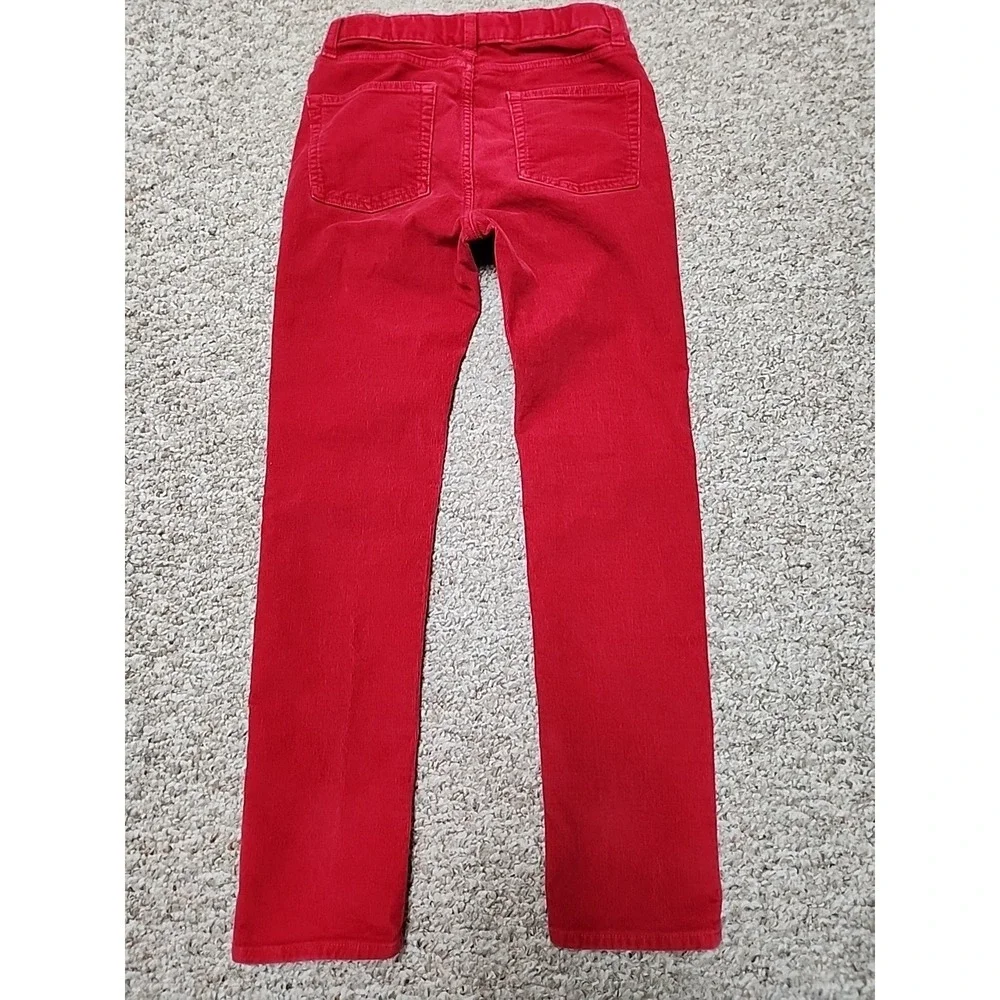 J.Crew Crewcuts Stretch Corduroy Pants Cords Size 12 Red Zip Fly Adjustable